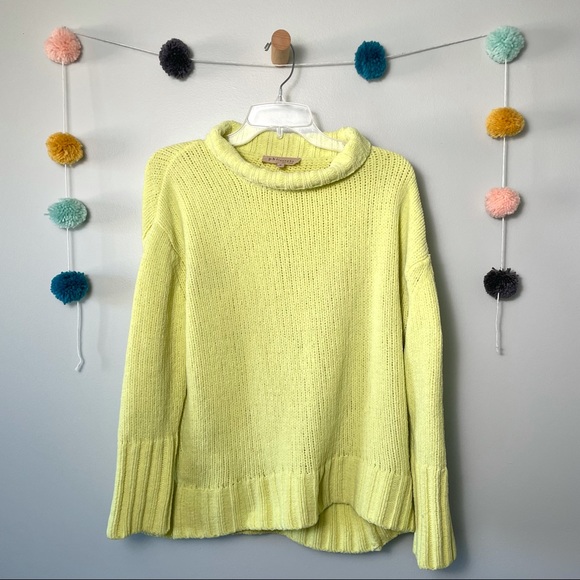 Philosophy Sweaters - Philosophy Light Yellow Cowl Turtleneck Sweater